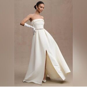 Sachin & Babi Brielle Belted Gown size 8. Wedding Formal pockets